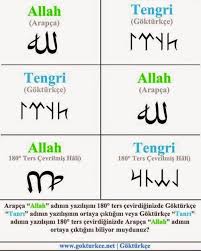 Kadim Dilde Tengri Tanri Allah Kelimesi Ve Sembolu Comparative Turkic And Arabic Kitap Yazma Okuma Yazi Sanati
