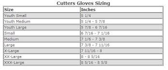 Youth Football Gloves Size Chart