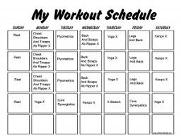 printable p90x workout calendar