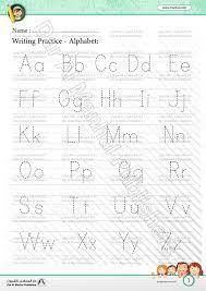 The spanish alphabet is easy to learn — it differs by only one letter from the english alphabet. Writing Practice Alphabet English Worksheets