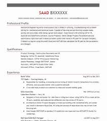 bank teller resume samples resume format