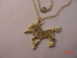 Vintage Genuine Diamond Dust Unicorn Pendant Necklace 17 Etsy Unicorn Pendant Pendant Pendant Necklace