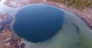 huge underwater sinkhole near alpena