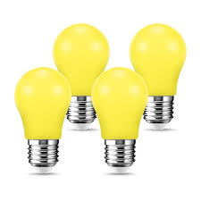 Yansun Yellow Led Bug Light Bulb 3w 20w Equivalent 250lm E26 Base A15 Outdoor Bug Led Warm Light Bulb Pack Of 4 Walmart Com Walmart Com