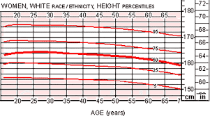 The Average Height For Women With Height Weight Chart