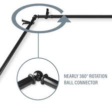 Rod desyne 5/8 inch adjustable single curtain rod with luna finials. Rod Desyne 13 16 Inch Adjustable 5 Sided Bay Window Curtain Rod With Ivy Finials