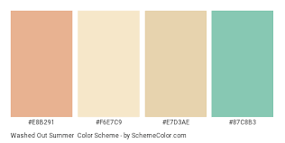 Use about half the recommended amount of detergent while washing towels and add 1/2 to 1 cup of white vinegar to the water during the rinse cycle. Washed Out Summer Color Scheme Green Schemecolor Com