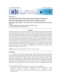 + selesai doa amien ya rabbalalamin. Pdf Cadangan Modul Zikir Untuk Amalan Kanak Kanak Autistik Muslim Planning A Dhikr Module For Muslim Autistic Children Practices