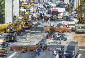 In the 8.45 am incident, three migrant workers were killed while the driver of a vehicle was injured after a crane collapsed and crushed a vehicle at the construction site. Tnthudk8hmehm