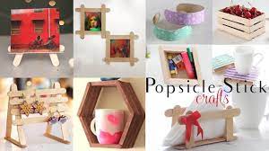 Top 10 Diy Popsicle Stick Craft Compilation Craft Ideas Home Decor Batons Pour Travaux Manuels Bricolages Avec Des Batonnets De Glace Craft