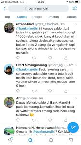 Check spelling or type a new query. Heboh Pagi Ini Banyak Nasabah Bank Mandiri Klaim Saldo Rekening Berkurang Bahkan Sampai Nol Ini Jawaban Bank Mandiri Semua Halaman Intisari