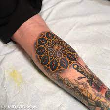Mandala Cover Up Of An Old Sun Tattoo From The 90 S The Black Is Healed Healing Thank You Brian Tatsoul Inkeeze Sun Tattoo Tattoos Cover Up Tattoos
