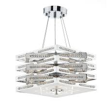 We like to think of pendant lighting as jewellery for a ceiling. Contemporary Ceiling Pendant In Polished Chrome With Crystal Decor