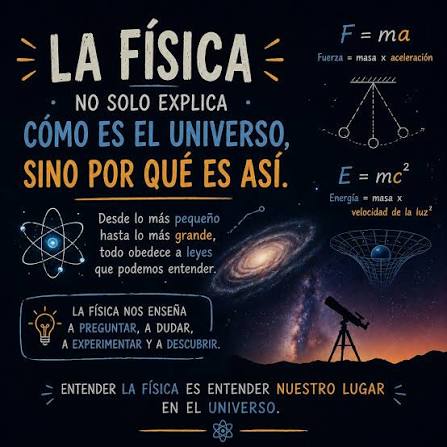 La física no solo describe el universo… te enseña a pensar como él.”