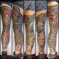 Traditional Japanese Art Looks Just As Good On A Leg As It Does On A Canvas Leg Sleeve Tattoo Leg Tattoos Tattoos For Guys