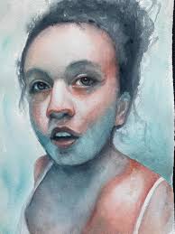 My first painting with the QOR Ali Cavanaugh portrait palette. To celebrate  this palette, I wanted to recreate one of Ali's paintings and attempt using  her technique too. Easier said than done :))