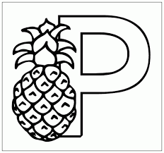Coloring Pages P For Pineapple Coloring Pages