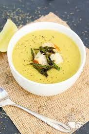Creamy Roasted Asparagus Soup Recipe Vegan Soup Recipes Asparagus Soup Vegan Asparagus Soup