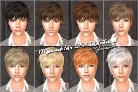 Modthesims Myos Male Hair No 23 26 Retextured Mens Hairstyles Hair Beauty Hair