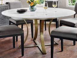 Shop for round dining sets in dining room sets. Four Hands Rockwell Cast Brass Polished White Marble 60 Wide Round Dining Table Fsirck144