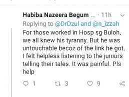 Dato' dr zamyn zuki bin tan sri mohd zuki, consultant spine surgeon. Dato Predator Fired