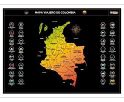 Mapa en línea de colombia. Mapa De Colombia Para Raspar 82 59cm Kit Raspar Scratch Mapa Mercado Libre
