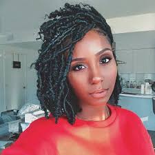 A cute easy hairstyle to do since the larger the twists, the less you'll have to do. Faux Locs Goddess Locs Hairstyles How To Install Price Differences
