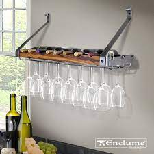 In addition to this, the wine racks have been crafted from the best quality of materials like solid wood and metals. Signature 8 Bottle Wall Mounted Wine Bottle Rack And Glass Rack In 2021 Wine Glass Storage Hanging Wine Glass Rack Wine Glass Rack