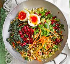 Kale Bulgur Tabbouleh With Yogurt Dressing Recipe Bbc Good Food Recipes Vegetarian Salad Recipes Salad Recipes Healthy Lunch