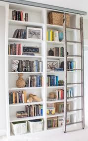 The bookshelves are just enchanting. Billy Bookcase Hack With Library Ladder The Lilypad Cottage