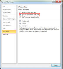 how to prevent resizing chart when resizing rows and columns