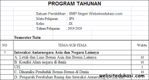 Prota Promes Ips Kelas 9 Smp Mts K13 Revisi 2018 Websiteedukasi Com