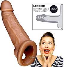 8 Inch Penis Sleeve Sheath Extender Cock Girth Enhancer Realistic Men Sex  Toy | eBay