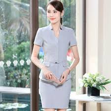 Summer Fashion Business Women Pant Suit Formal Slim Short Sleeve V Neck Blazer And Trousers Office Pantsuits For Women Pants For Women Office Uniform For Women