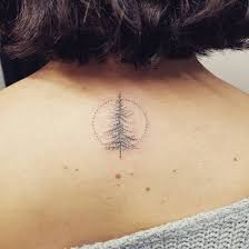 20 Back Of The Neck Tattoo Ideas To Tempt You Tree Tattoo Small Circle Tattoos Tree Tattoo Back