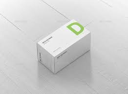 Package Box Mock Up Wide Rectangle Box Mockup Rectangle Box Design