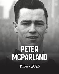 We are sad to hear that former Argyle player Peter McParland has died at  the age of 91. Peter played for Argyle from 1963 to 1964, making 40  appearances and scoring 14