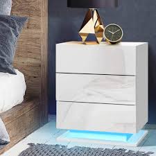 That variety extends to the different sizes and storage capacities, ranging from smaller, more compact bedside tables to roomy 3 drawer options. Rgb Led Lamp 3 Drawer Bedside Table Gloss White Bedloves