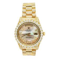 Scopri tutte le varianti rolex ice su chrono24. 18k Gold Oyster Perpetual Iced Out Rolex Diamond Watch For Men 20ct 968247