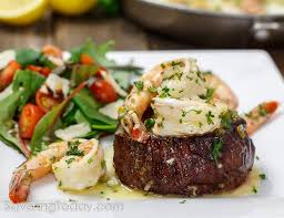 It's part of a buffet and will be plated already sliced so people can help themselves. Grilled Steak And Shrimp Scampi Date Night Dinner For Two