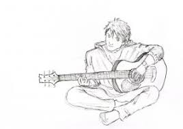 Boy And Girl Playing Drawing The guitarist, a talented rock music player, was trying to teach me, unsuccessfully, to play. boy and girl playing drawing