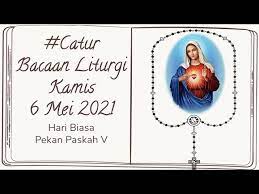 27 minggu o pekan i. Bacaan Liturgi 6 Mei 2021 Youtube
