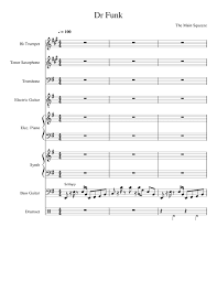 Dr Funk Sheet Music For Piano Trumpet Tenor Saxophone