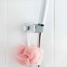 You will also want to install a shower wand holder onto your shower wall so the shower wand has a docking place that does not. Strong Adhesive Shower Head Holder Adjustable Shower Wand Holder Handheld Shower Head Wall Mount Bracket With Hanger Hooks Showe Shower Mounting Brackets Aliexpress