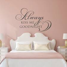 Wallums offers thousands of vinyl wall decals that can be applied with no additional materials. Master Bedroom Wall Decal Quotes Always Kiss Me Goodnight Headboard Wall Stickers Vinyl Removable Diy Modern Home Decor Syy768 Home Decor Wall Decals Quoteswall Decals Aliexpress
