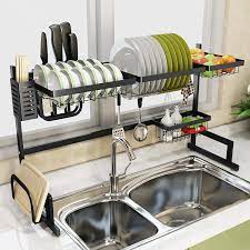 Black Over Sink Dish Drying Rack Sink Length 32 5 Inch Dish Rack Drying Sink Dish Rack Sink Sizes