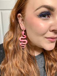 Faux Stone Snake Polymer Clay Earrings