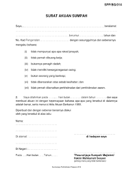 Sekiranya pihak insuran , jabatan atau kementerian memberikan anda format surat akuan yang salah. Bg014 Surat Akuan Sumpah