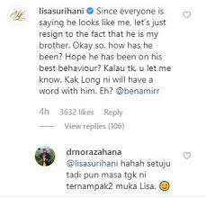 Ben amir dan lisa surihani adik beradik rupanya? Hey Gais Ben Amir Tu Memang Adik Saya La Tak Tahu Ke Wajah Seiras Ben Amir Ini Jawapan Lisa Gempak