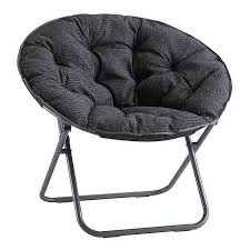 Salt Foldable Waffle Saucer Chair In Grey Bed Bath And Beyond Canada Saucer Chairs Dorm Room Furniture Fabric Seat